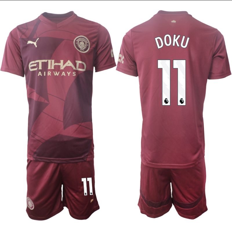 Men 2024-2025 Club Manchester City away red #11 Soccer Jersey->indianapolis colts->NFL Jersey